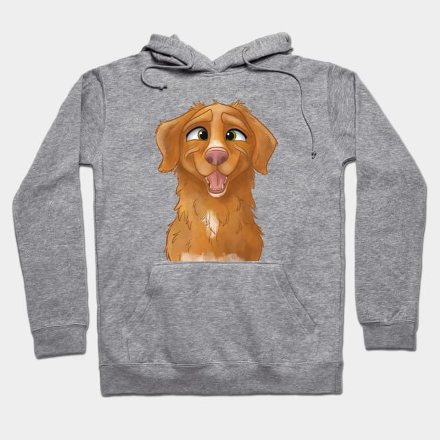 Happy Toller Pup Hoodie by Brittney Ann Art